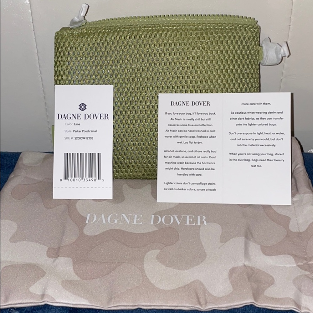 Dagne Dover Small Parker Pouch in Lime